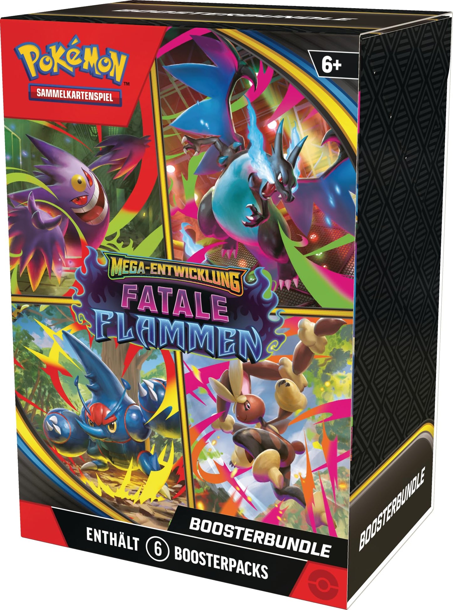 Pokémon-Sammelkartenspiel: Boosterbundle Mega-Entwicklung – Fatale Flammen (6 Boosterpacks)