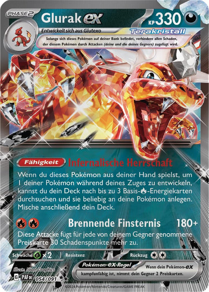 Pokémon-Sammelkartenspiel: Spezial-Kollektion Glurak-ex (1 holografische Promokarte, 2 holografische Karten, 1 überdimensionale Wackelbildkarte & 5 Boosterpacks)