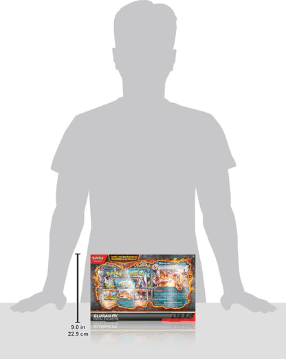 Pokémon-Sammelkartenspiel: Spezial-Kollektion Glurak-ex (1 holografische Promokarte, 2 holografische Karten, 1 überdimensionale Wackelbildkarte & 5 Boosterpacks)