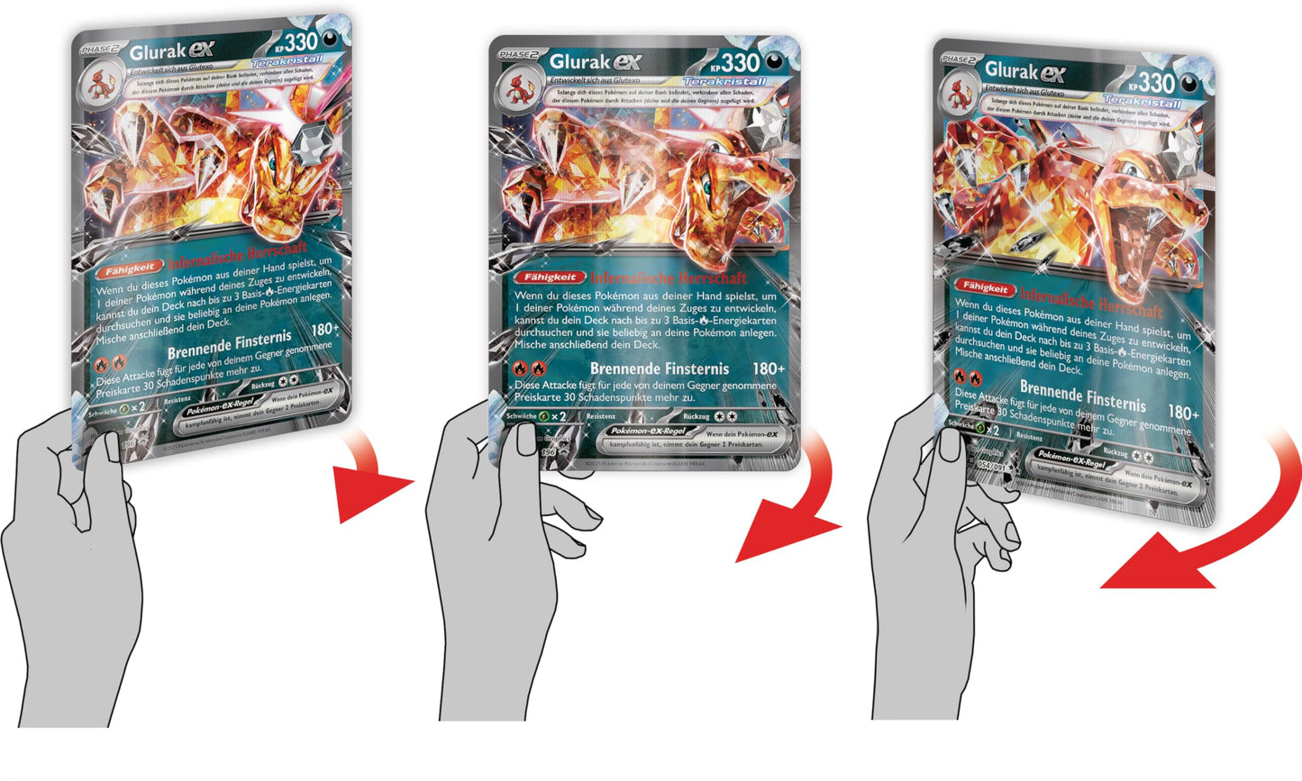 Pokémon-Sammelkartenspiel: Spezial-Kollektion Glurak-ex (1 holografische Promokarte, 2 holografische Karten, 1 überdimensionale Wackelbildkarte & 5 Boosterpacks)